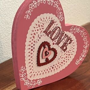 🩷 Charming Pink Heart, HANDMADE, Love Decor